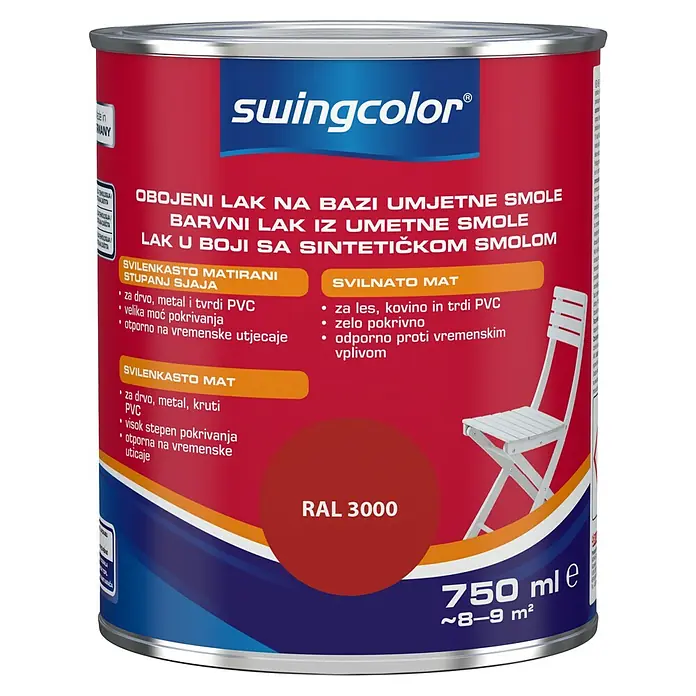 swingcolor Lak u boji - Boja: Crvene boje, 750 ml - Pogled sprijeda
