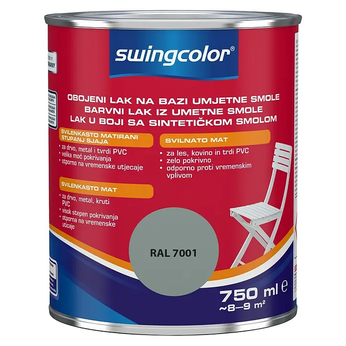 swingcolor Lak u boji - Boja: Srebrnosive boje, 750 ml - Pogled sprijeda