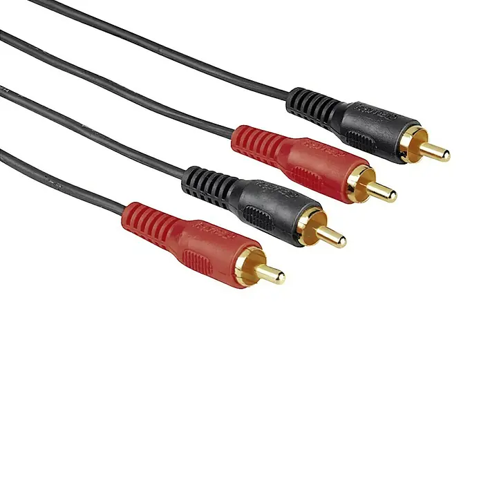 Hama Cinch-Kabel - 4 x Cinch-Stecker, Vergoldete Kontakte, 1,5 m - Detailaufnahme