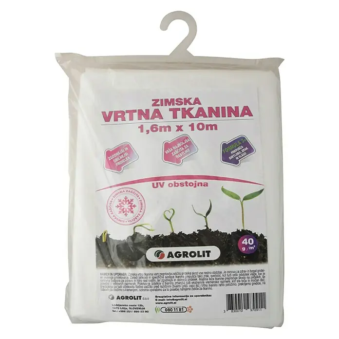 Zaštita za biljke od hladnoće - 10 x 1,6 m, 40 g/m² - Pogled sprijeda