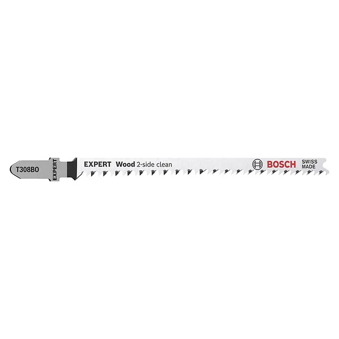 Bosch Expert Stichsägeblätter Wood 2-Side Clean T308 BO - 3 Stk., T-Schaft - Rechte Seitenansicht