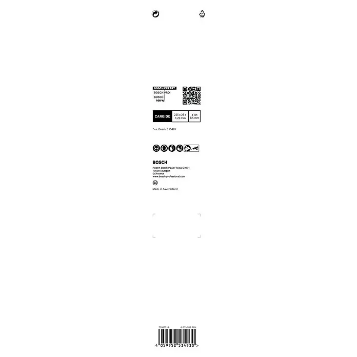 Bosch Expert Säbelsägeblatt Tough Wood S 1242 KHM - 1 Stk., Länge: 225 mm - Verpackung
