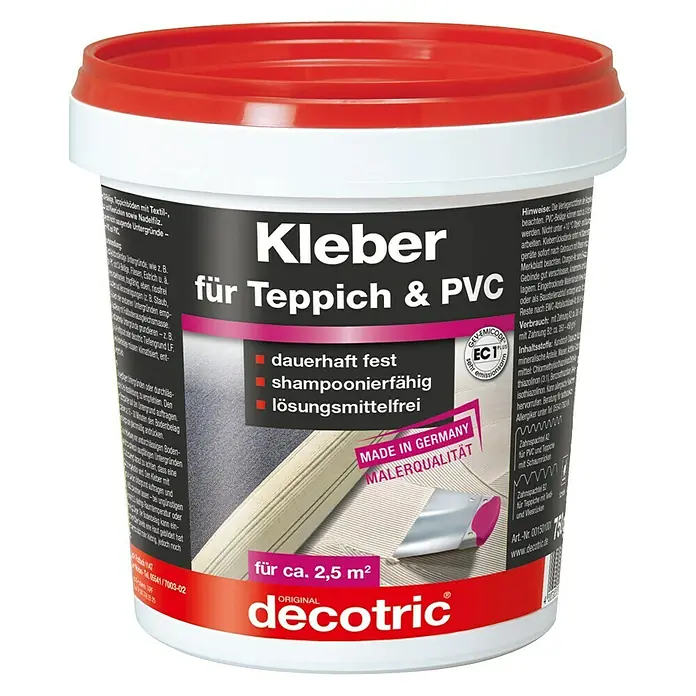 Decotric PVC- & Teppich-Kleber - 750 g, Gebrauchsfertig, Innen - Vorderansicht