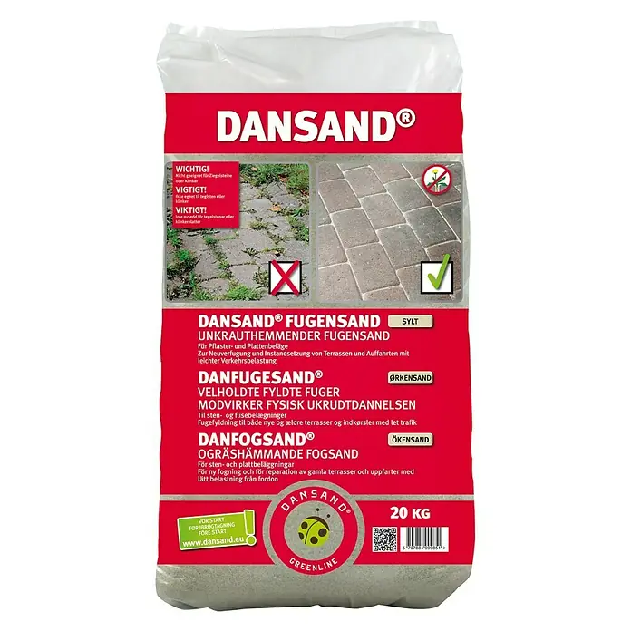 Dansand Fugensand No Grow - Sand/Neutral, Fugenbreite: 1 mm - 5 mm, 20 kg - Vorderansicht