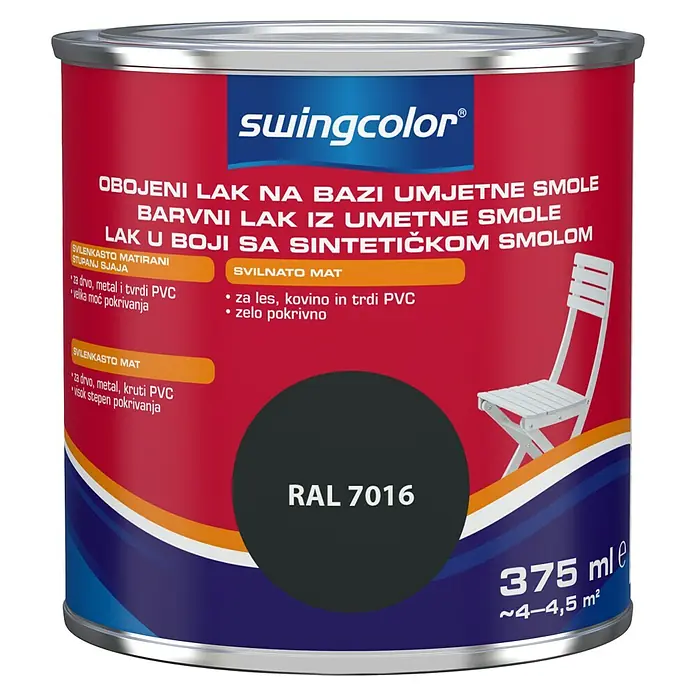 swingcolor Lak u boji - Boja: Antracit, 375 ml - Pogled sprijeda