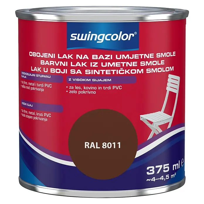 swingcolor Lak u boji - Boja: Lješnjak tamnosmeđe boje, 375 ml - Pogled sprijeda