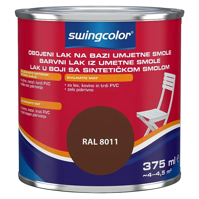 swingcolor Lak u boji - Boja: Lješnjak tamnosmeđe boje, 375 ml - Pogled sprijeda