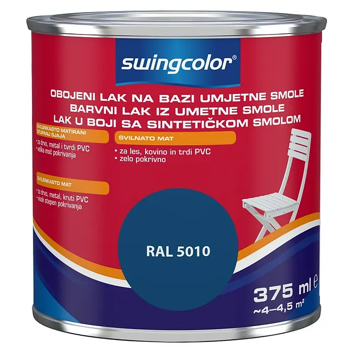 swingcolor Lak u boji - Boja: Encijan plave boje, 375 ml - Pogled sprijeda