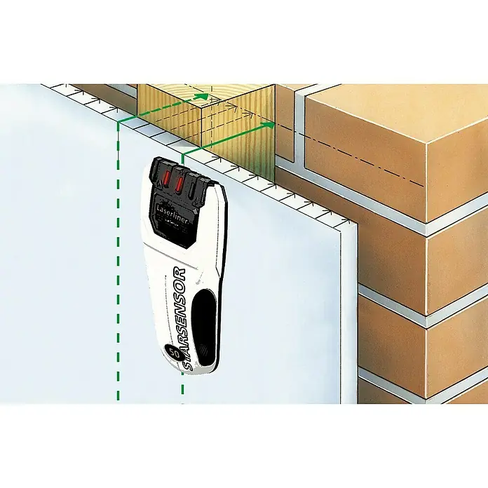 Laserliner Ortungsgerät StarSensor 50 - Erfassungstiefe: Max. 40 mm Holz/Metall - Anwendungsbeispiel
