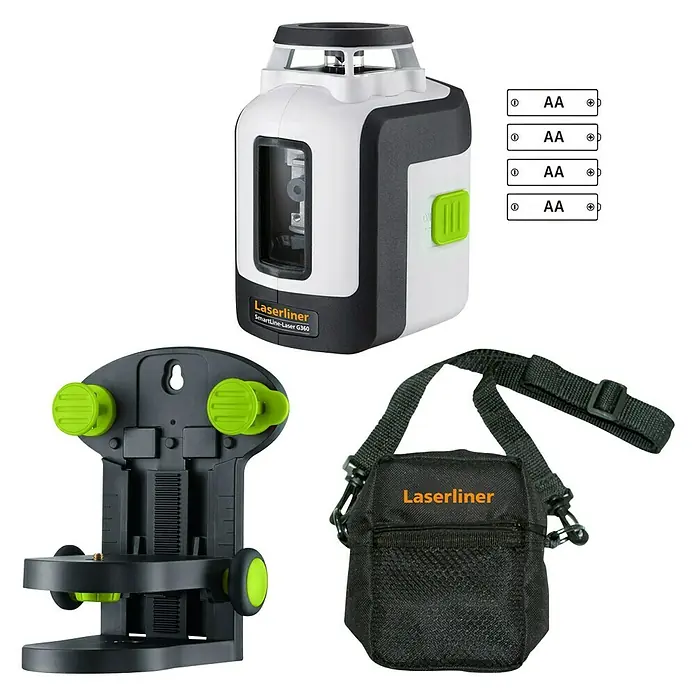 Laserliner Kreuzlinienlaser SmartLine G360 - Funktionen: 360°-Laserlinie, Laserdiode: 515 Nm - Diagonale Ansicht