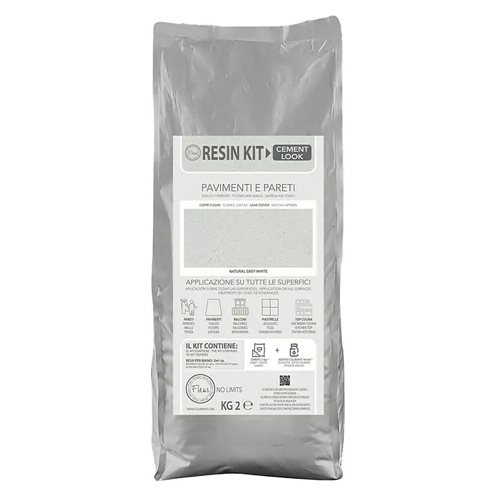 Fleur Kit Microcemento - 2 kg, Grey White - Vista frontal