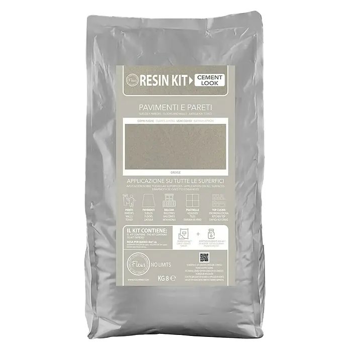 Fleur Kit Microcemento - 8 kg, Greige - Vista frontal