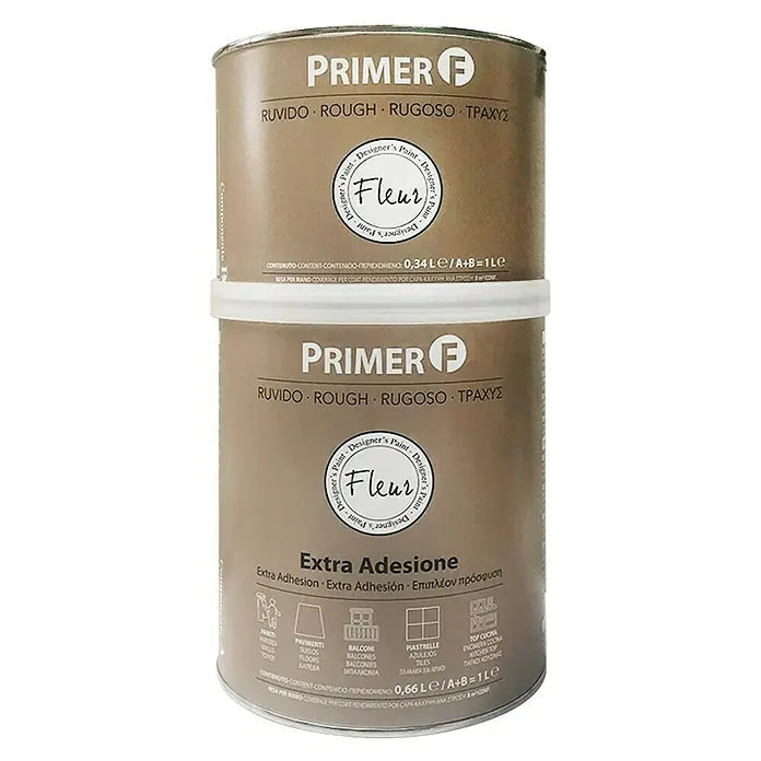 Fleur Imprimación Primer F A+B - Gris, 1 l - Vista frontal