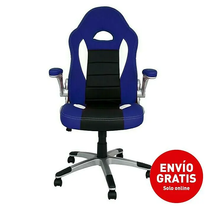 Silla de oficina Victoria - Azul/Negro, Reposacabezas - Imagen de campaña