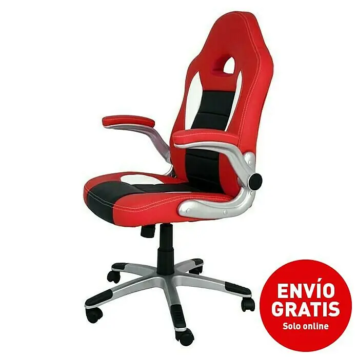 Silla de oficina Victoria - Rojo/Negro, Reposacabezas - Imagen de campaña