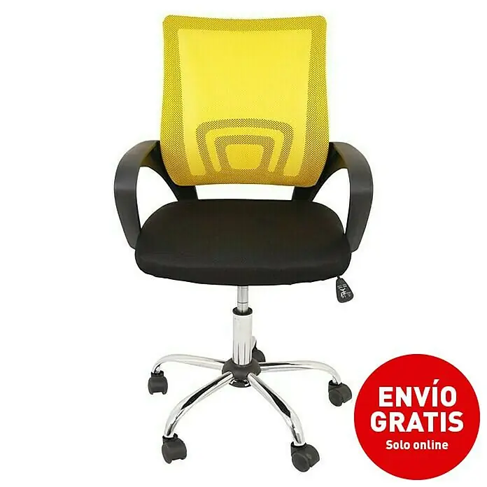 Silla de oficina Martina - Amarillo, Ruedas - Imagen de campaña