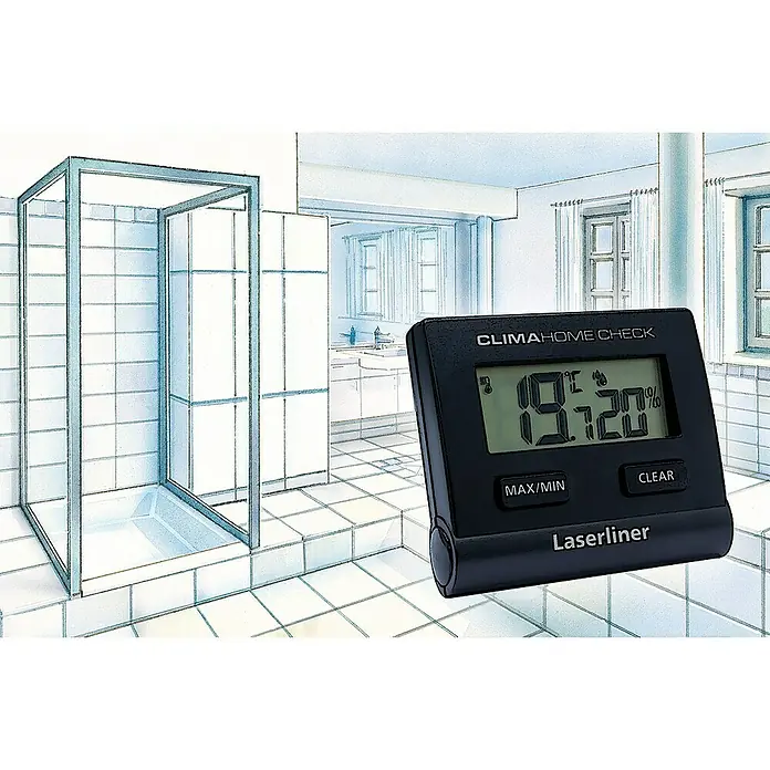 Laserliner Digitales Thermo-Hygrometer ClimaHome-Check - Schwarz, Breite: 66 mm - Informationsansicht