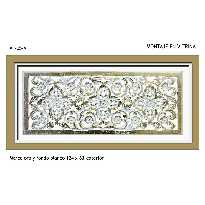 Cuadro de madera Mandalas - Mandalas Dorado/Blanco, An x Al: 124 x 63 cm, 1 pzs. - Información del producto