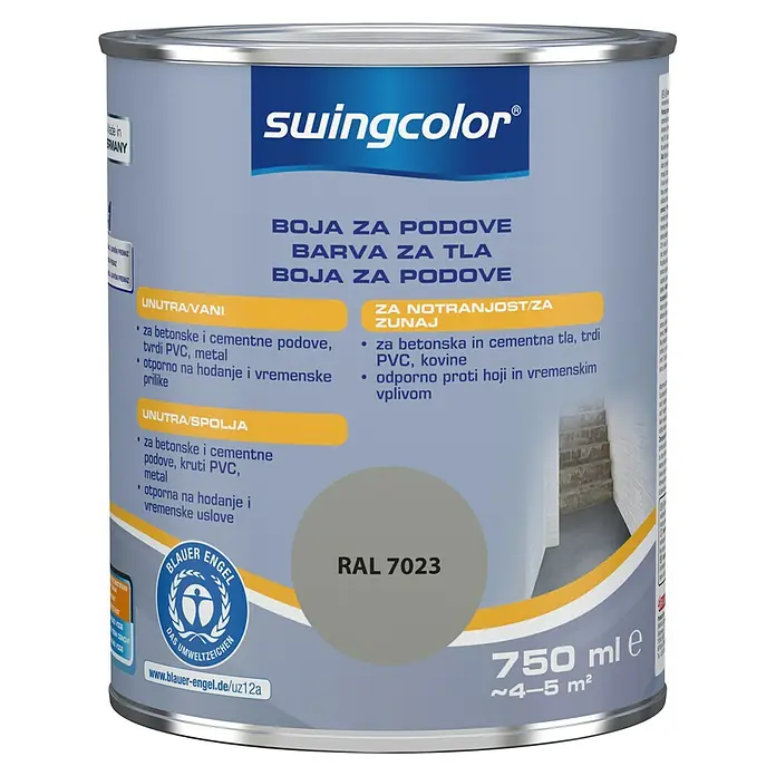 swingcolor Boja za pod - Sive boje, 750 ml - Pogled sprijeda