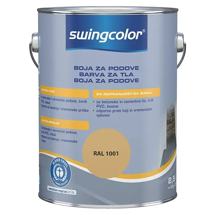 swingcolor Boja za pod - Bež boje, 2,5 l - Pogled sprijeda