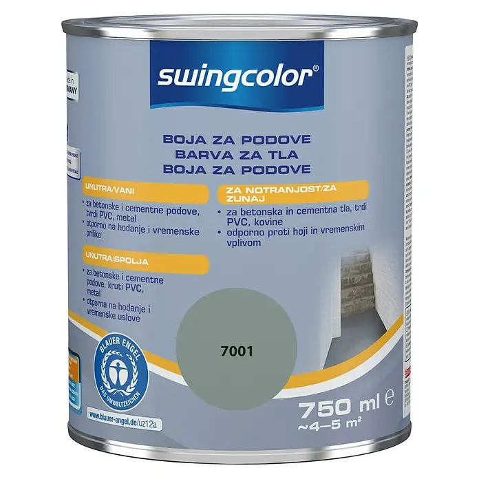 swingcolor Boja za pod 2u1 - 750 ml, Svilenkasti mat - Pogled sprijeda