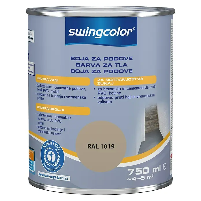 swingcolor Boja za pod - Sivobež boje, 750 ml - Pogled sprijeda