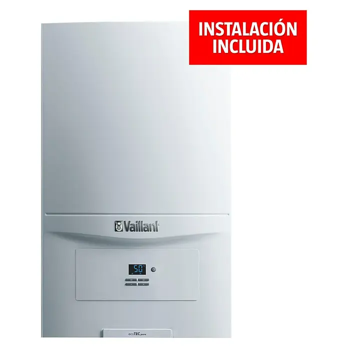 Vaillant Caldera ecoTEC pure 236/7-2 con instalación incluida - Display multifunción, Capacidad: 8 l, 24 kW - Imagen de campaña