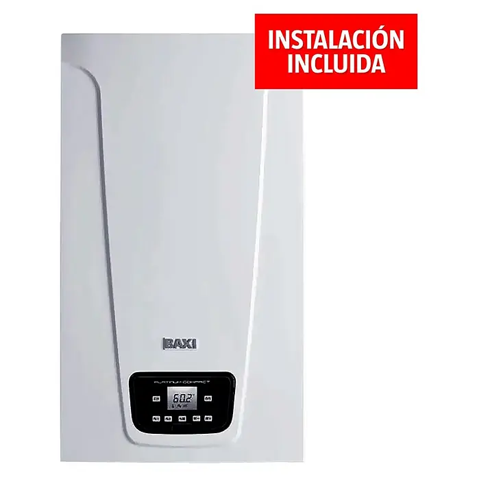 Baxi Caldera Platinum Compact Eco 26 con instalación incluida - Display multifunción, Capacidad: 7 l, 26 kW - Imagen de campaña