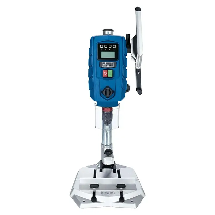 Scheppach Stolna bušilica DP60SE + set svrdla - 710 W, Broj okretaja pri praznom hodu: 0 okr/min - 2.600 okr/min, Stezna širina bušeće glave: 1,5 mm - 13 mm - Pogled sprijeda