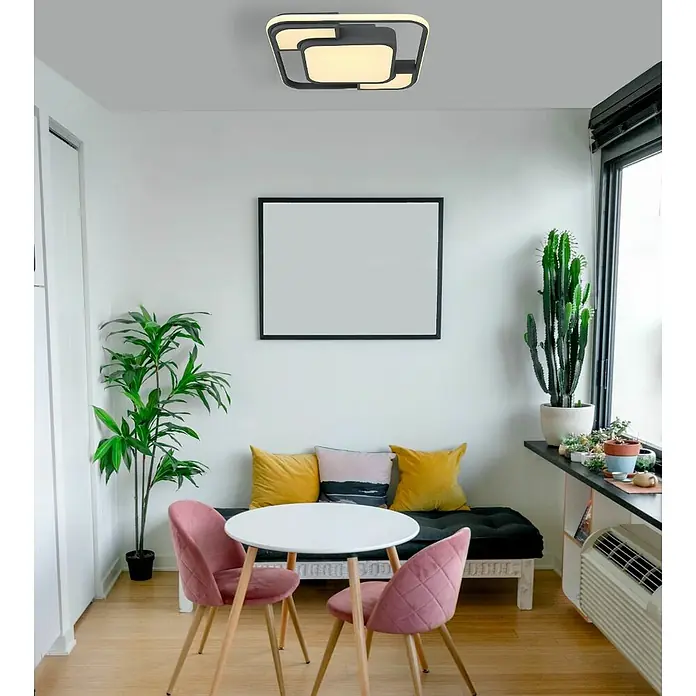 Globo LED stropna svjetiljka Nirra - 30 W, Grafit, Topla bijela - Živopisni prikaz