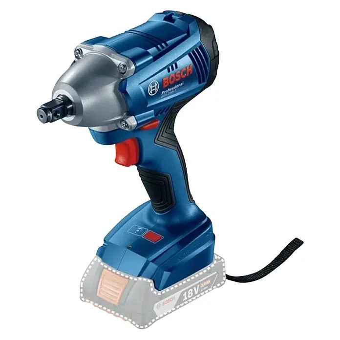 Bosch Professional Akumulatorski udarni odvijač GDS 250-LI - 18 V, Bez akumulatora, Broj okretaja pri praznom hodu: 0 okr/min - 2.400 okr/min, Broj udaraca: 0 - 3.300/min - Dijagonalni pogled