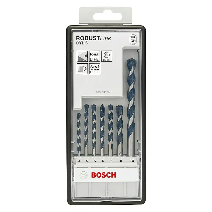 Bosch Betonbohrer-Set CYL-5 - 7 -tlg. - Vorderansicht
