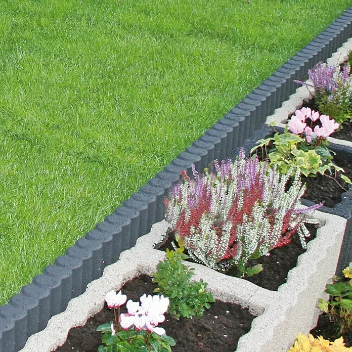 Rubna palisada - 50 x 6 x 15 cm, Antracit, Beton - Živopisni prikaz