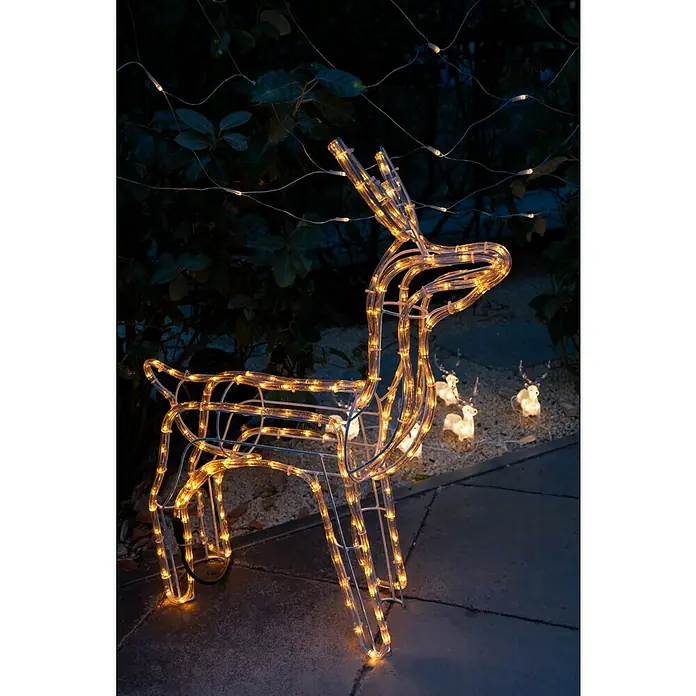 LED fénycső rénszarvas - Hosszúság: 67 cm, Meleg fehér, IP44 - Hangulatos felvétel