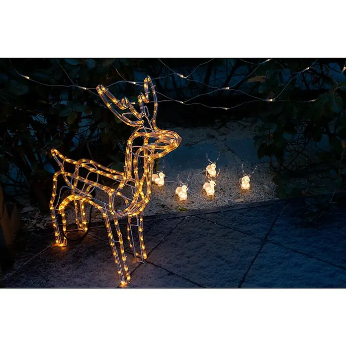 Tira de luces LED Reno - Largo: 67 cm, Blanco cálido, IP44 - Foto ambiente