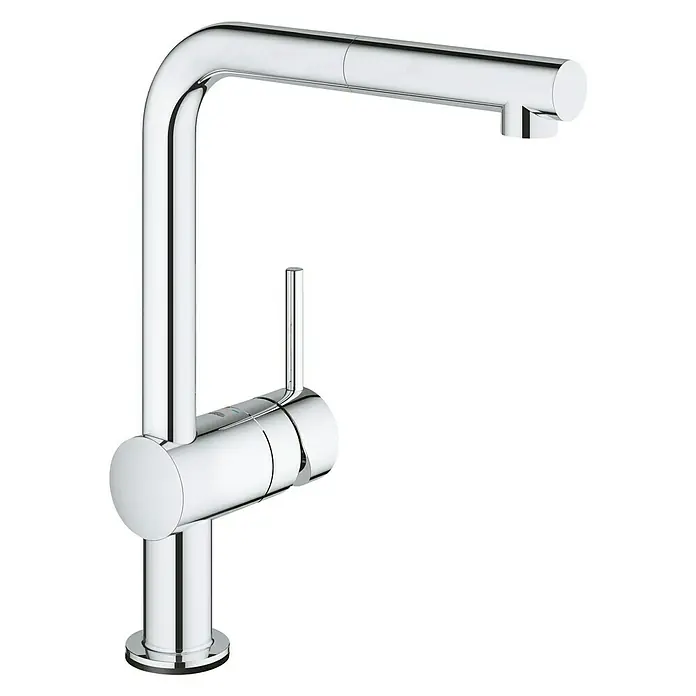 Grohe Spültischarmatur Minta Touch - Touch-Wasseraktivierung, Chrom, Glänzend - Diagonale Ansicht