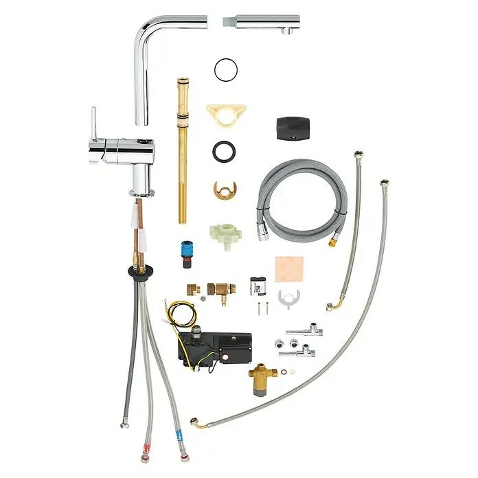 Grohe Spültischarmatur Minta Touch - Touch-Wasseraktivierung, Chrom, Glänzend - Rechte Seitenansicht