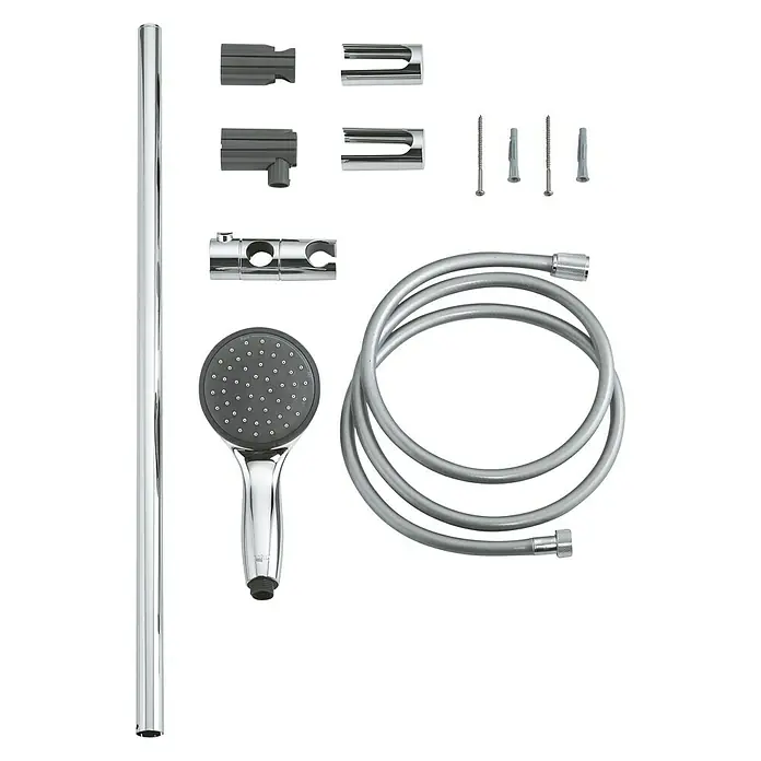Grohe Vitalio Start Brausegarnitur - Lochabstand: 47 cm - 62 cm, Art Strahl: Rainstrahl, Jetstrahl, Chrom, Anzahl Strahlarten: 2 Stk. - Ansicht von oben