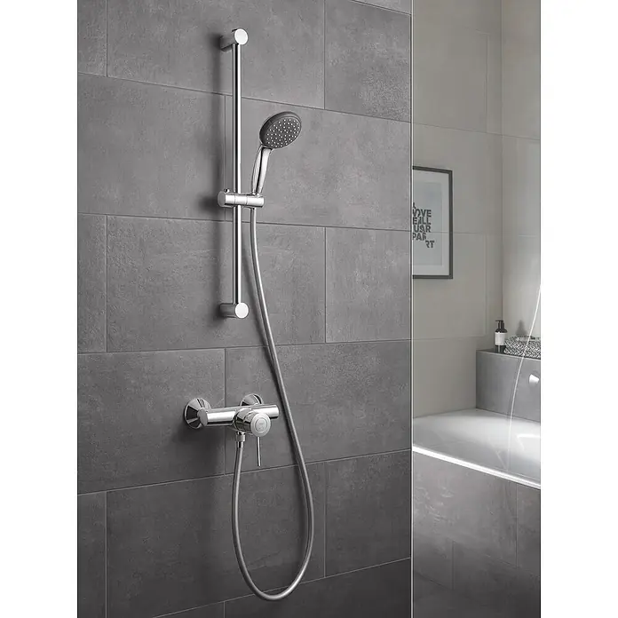 Grohe Vitalio Start Brausegarnitur - Lochabstand: 47 cm - 62 cm, Art Strahl: Rainstrahl, Jetstrahl, Chrom, Anzahl Strahlarten: 2 Stk. - Stimmungsaufnahme
