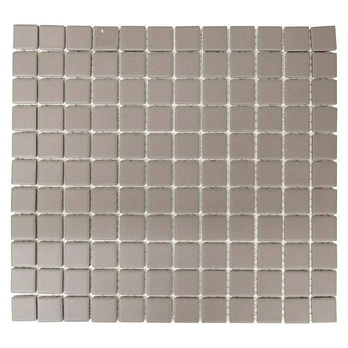 Mosaikfliese Quadrat Uni CU 030 - 32,6 x 30 cm, Grau, Matt - Ansicht von oben