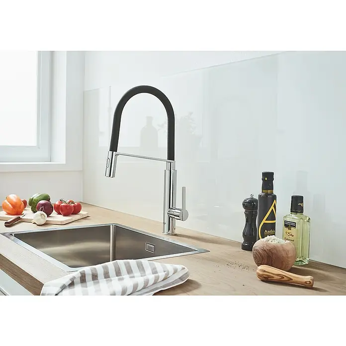 Grohe Spültischarmatur Feel - Chrom, Glänzend, Hoher Auslauf - Stimmungsaufnahme