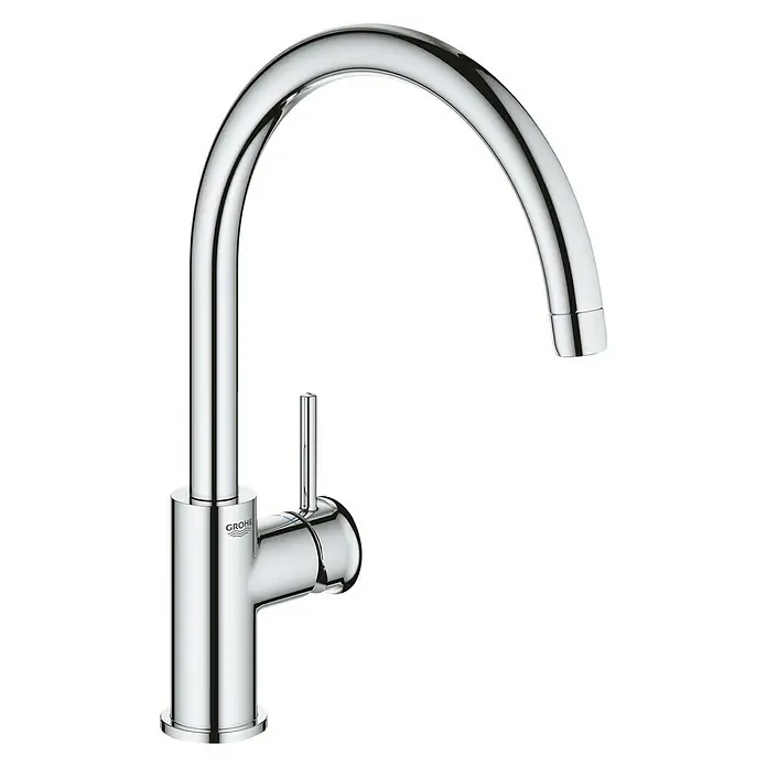 Grohe Start Classic Spültischarmatur - Chrom, Glänzend, Hoher Auslauf - Diagonale Ansicht