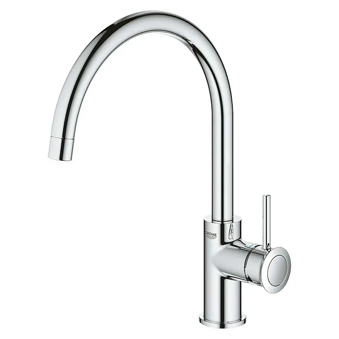 Grohe Start Classic Spültischarmatur - Chrom, Glänzend, Hoher Auslauf - Diagonale Ansicht