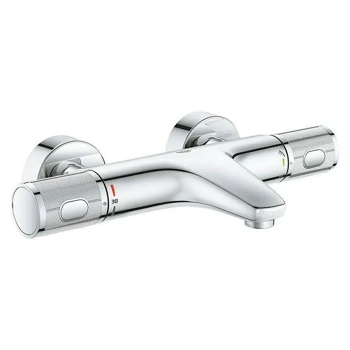 Grohe Wannenthermostat Precision Feel - Chrom, Glänzend - Diagonale Ansicht