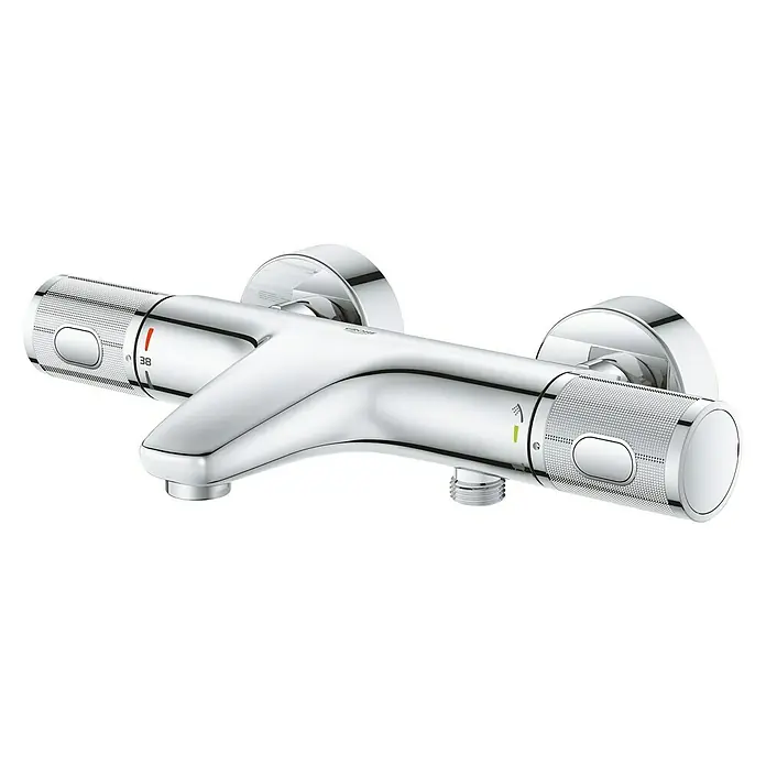 Grohe Wannenthermostat Precision Feel - Chrom, Glänzend - Diagonale Ansicht