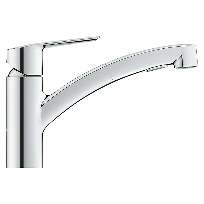 Grohe Start Spültischarmatur QuickFix S-Size - Chrom, Glänzend, Gussauslauf schwenkbar - Rechte Seitenansicht