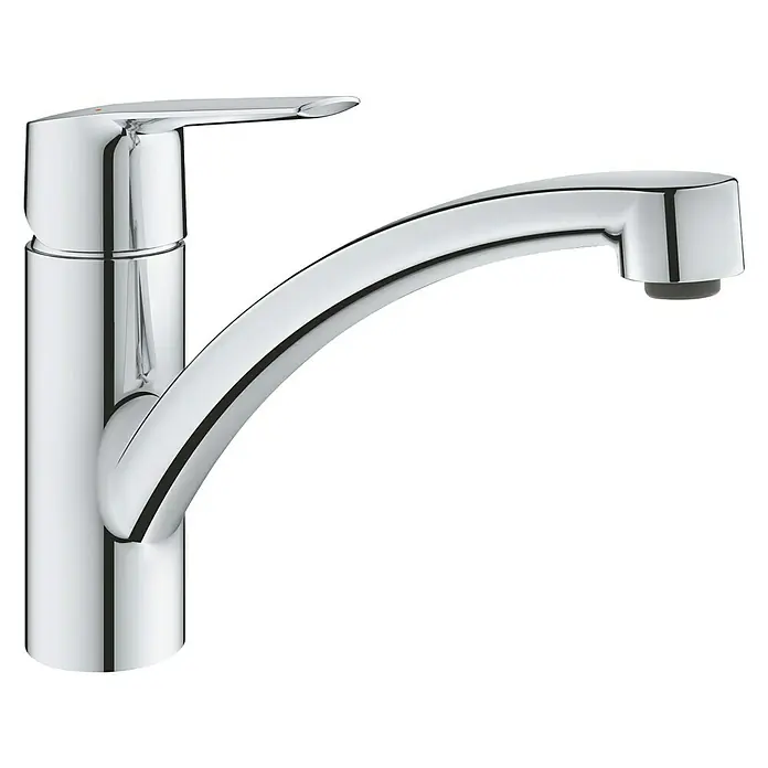 Grohe Start Spültischarmatur QuickFix - Chrom, Glänzend, Mittelhoher Auslauf - Diagonale Ansicht