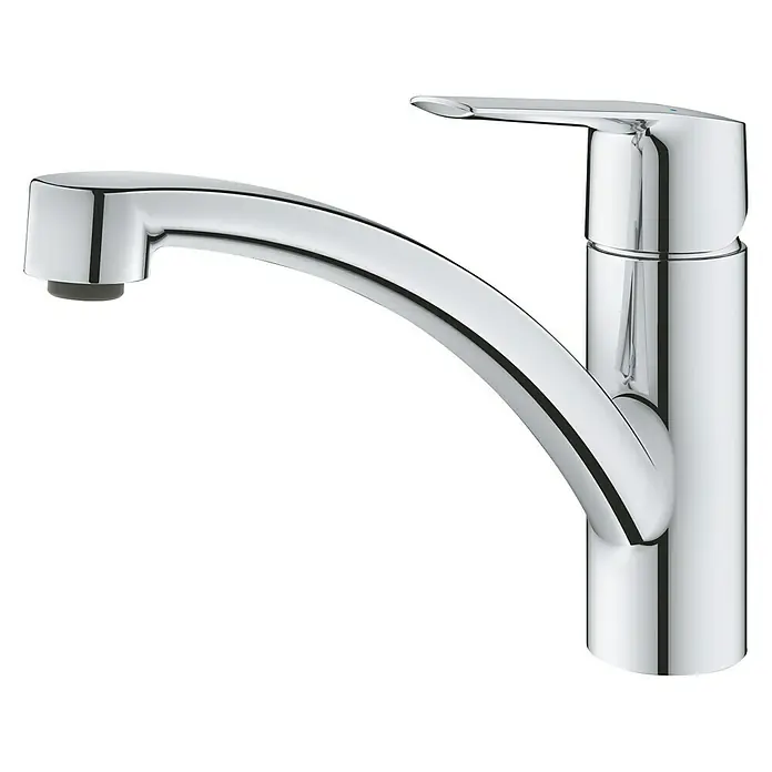 Grohe Start Spültischarmatur QuickFix - Chrom, Glänzend, Mittelhoher Auslauf - Diagonale Ansicht