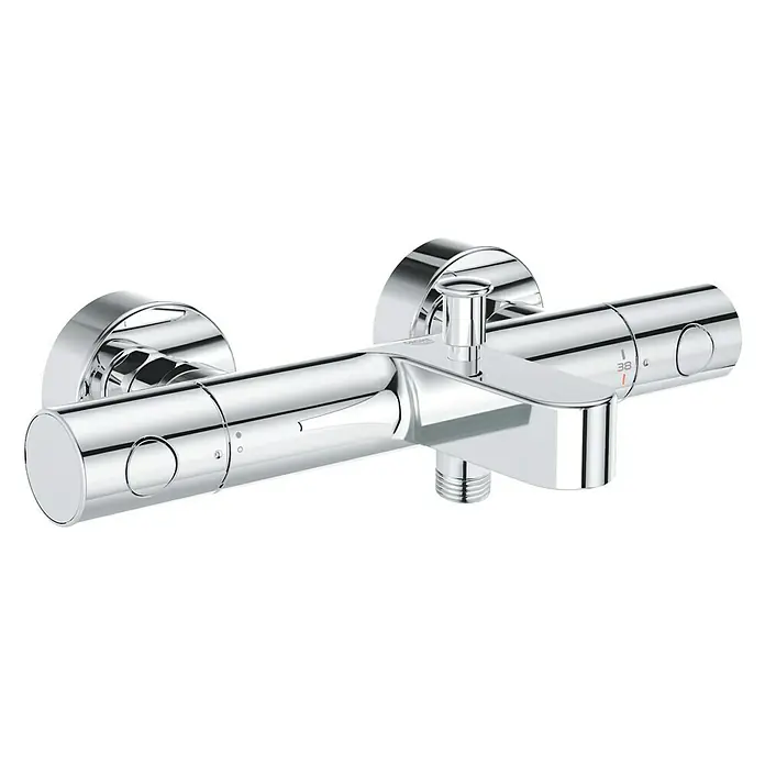 Grohe Wannenthermostat Precision Get - Chrom, Glänzend - Diagonale Ansicht