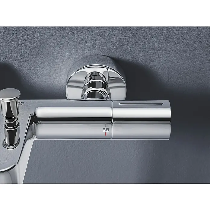 Grohe Wannenthermostat Precision Get - Chrom, Glänzend - Detailaufnahme